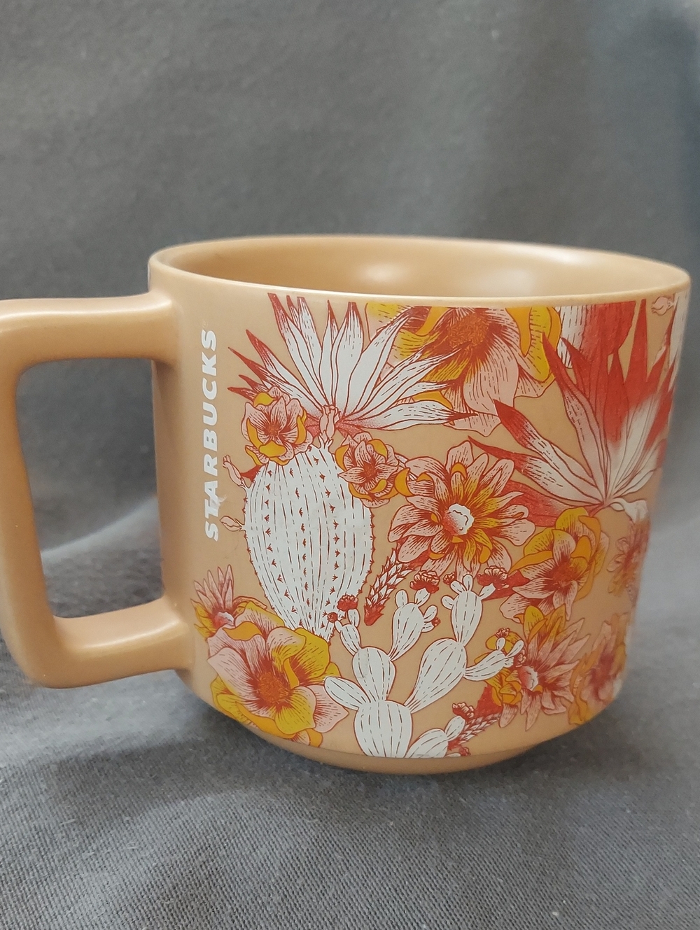 Starbucks Mug Cactus & Flowers Terracotta Color 14 oz